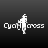 Veldrijder met tekst cyclocross